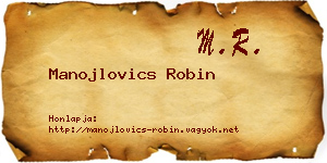Manojlovics Robin névjegykártya
